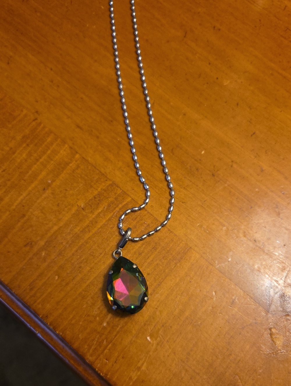 Sabika Multicolor Teardrop Mystic Crystal Necklace